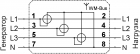Трехфазный Split-счётчик AD13S.1-BL-Z-R-T (1-1-1) на ток 80А с силовым реле, монтаж на СИП
